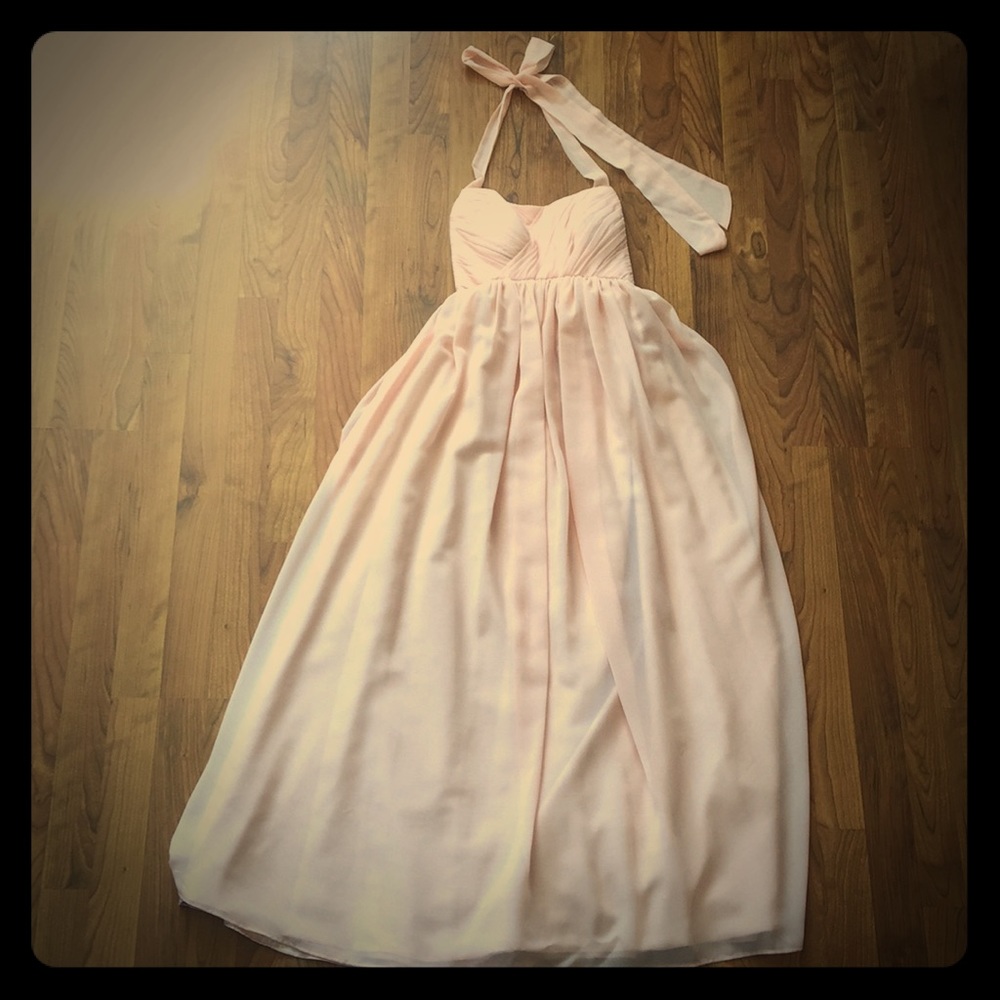 AZAZIE halter bridesmaids dress